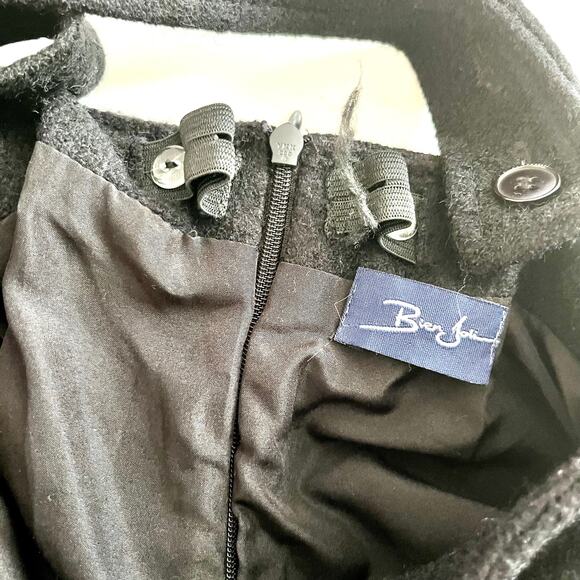 Bien Jolie girls black wool blend skirt with suspenders skirt size 4 - Picture 4 of 5